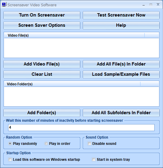 Screensaver Video Software