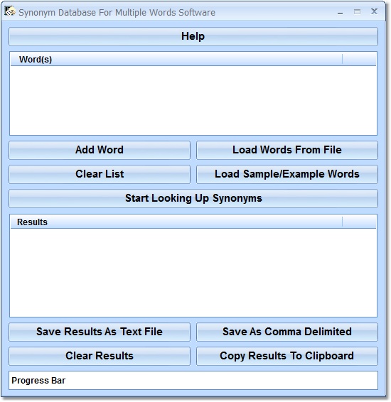 Synonym Database For Multiple Words Software screen shot