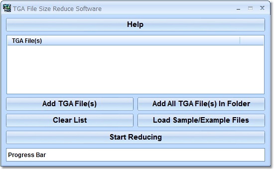 TGA File Size Reduce Software screen shot