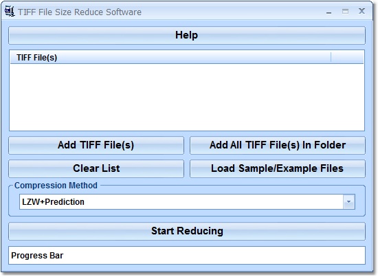 TIFF File Size Reduce Software screen shot