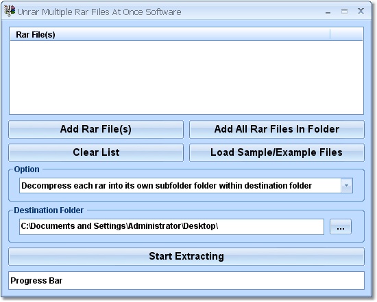 Unrar Multiple Rar Files At Once Software screen shot