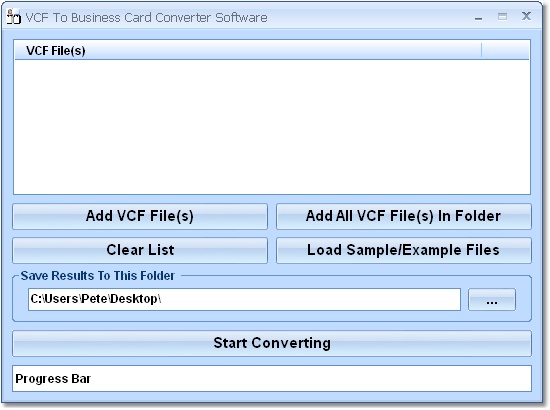 VCF To Business Card Converter Software