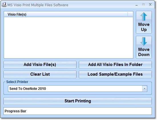 MS Visio Print Multiple Files Software screen shot