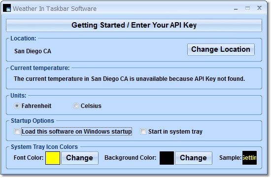 Weather Taskbar Software