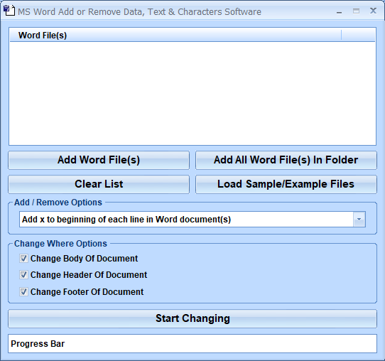 MS Word Add or Remove Data, Text & Characters Software