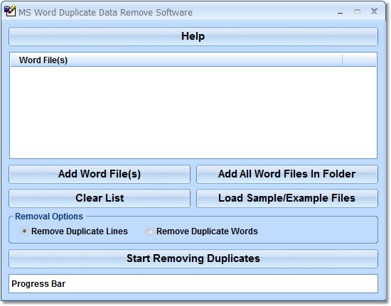 Click to view MS Word Duplicate Data Remove Software 7.0 screenshot