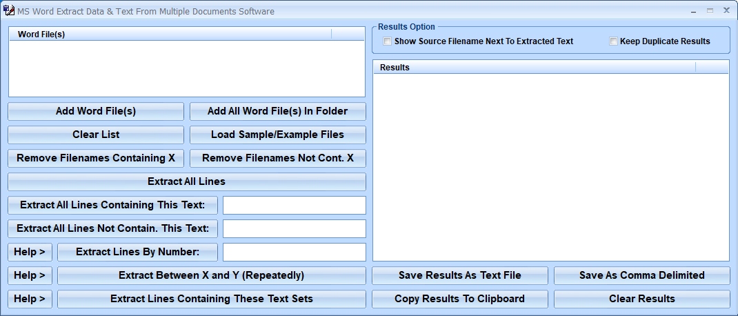 MS Word Extract Data & Text From Multiple Documents Software