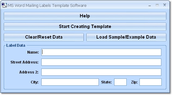 Template In Word For Labels