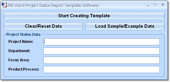Software Status Report Template