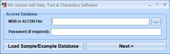 screenshot of ms-access-add-data,-text-and-characters-software