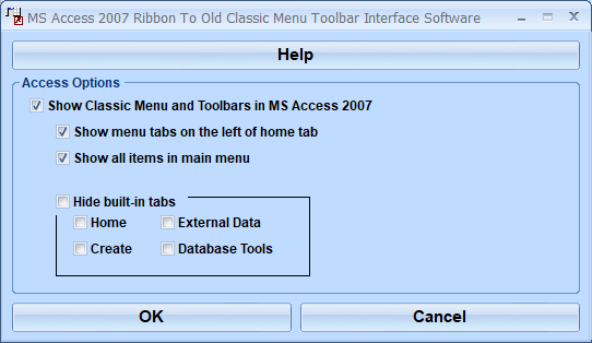 screenshot of ms-access-2007-ribbon-to-old-classic-menu-toolbar-interface-software