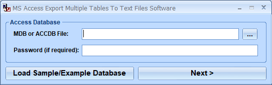 screenshot of ms-access-export-multiple-tables-to-text-files-software