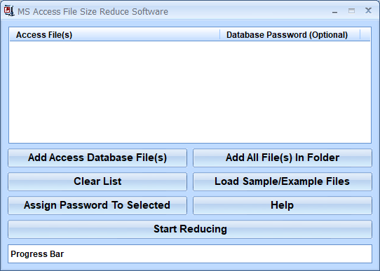 screenshot of ms-access-file-size-reduce-software