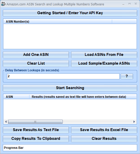 ASIN Search and Lookup Multiple Numbers Software