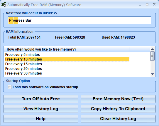 screenshot of automatically-free-ram-(memory)-software