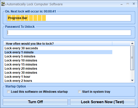 screenshot of automatically-lock-computer-software