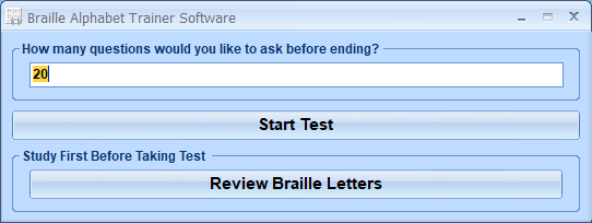 screenshot of braille-alphabet-trainer-software