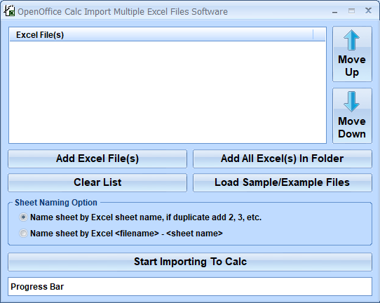 screenshot of openoffice-calc-import-multiple-excel-files-software