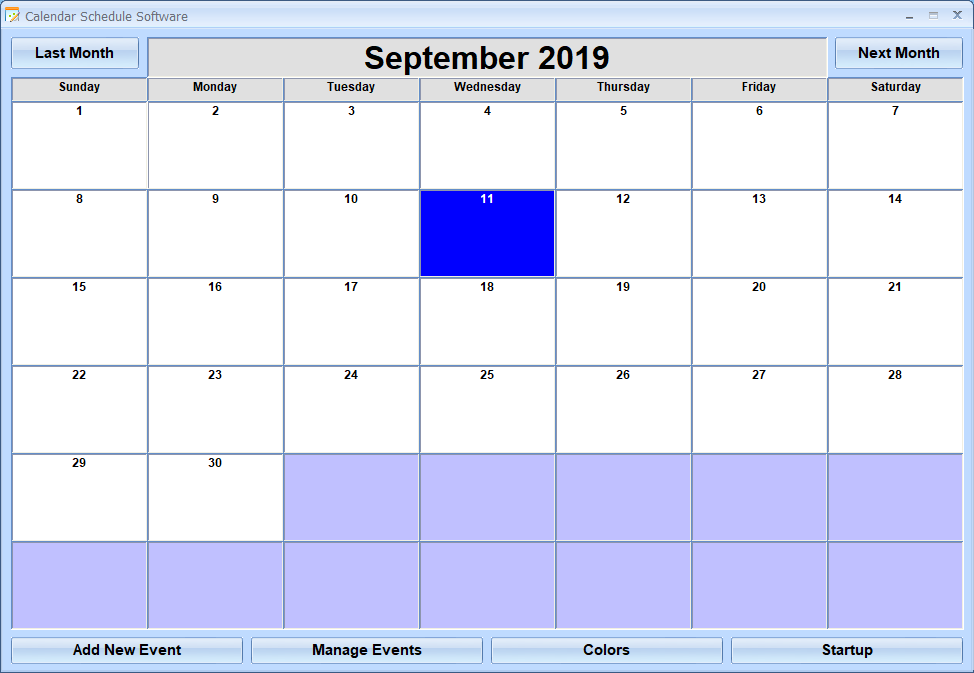 screenshot of calendar-schedule-software