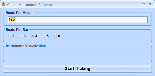 screenshot of cheap-metronome-software