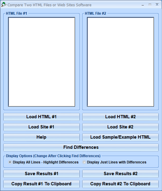 screenshot of compare-two-html-files-or-web-sites-software