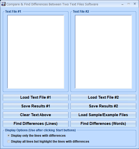 screenshot of compare-and-find-differences-between-two-text-files-software