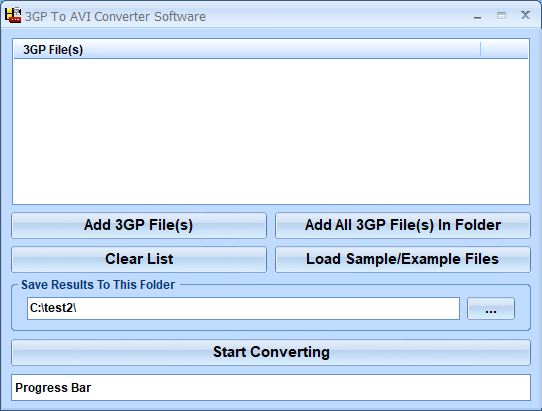 screenshot of convert-multiple-3gp-files-to-avi-files-software