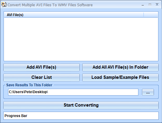 screenshot of convert-multiple-avi-files-to-wmv-files-software