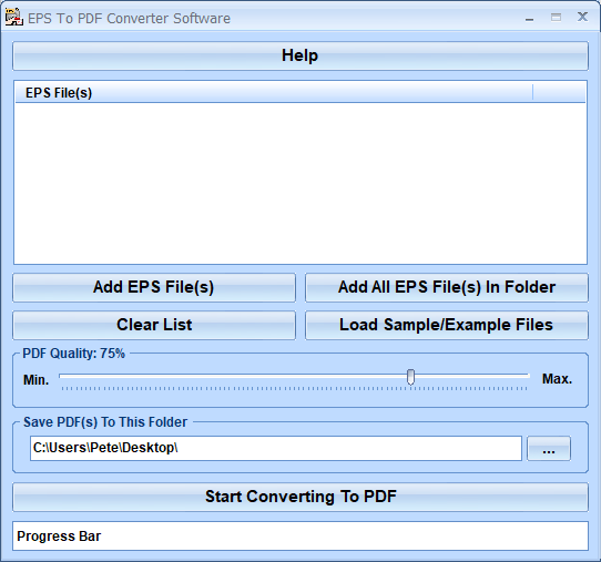 screenshot of eps-to-pdf-converter-software