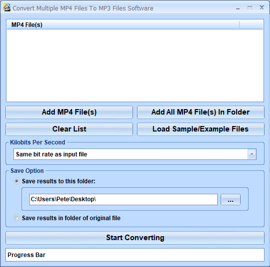 screenshot of convert-multiple-mp4-files-to-mp3-files-software