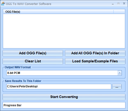 screenshot of convert-multiple-ogg-files-to-wav-files-software