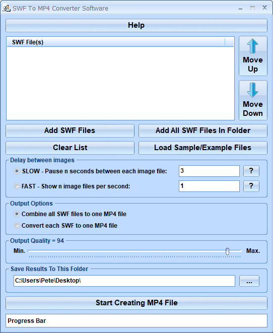 screenshot of swf-to-mp4-converter-software