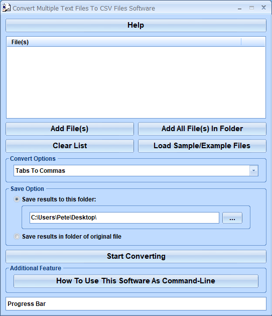 screenshot of convert-multiple-text-files-to-csv-files-software