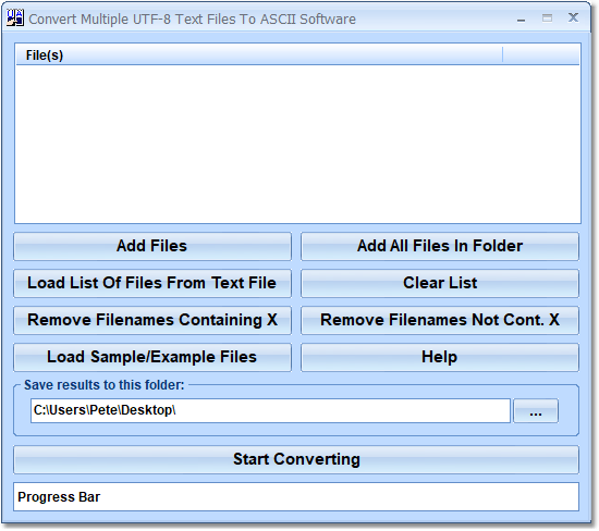 screenshot of convert-utf8-ascii