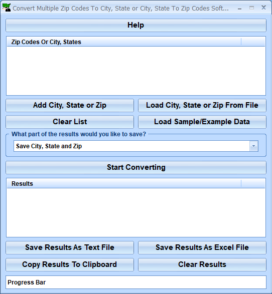 screenshot of convert-multiple-zip-codes-to-city,-state-or-city,-state-to-zip-codes-software