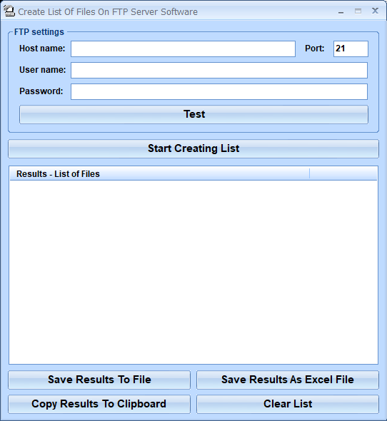 screenshot of create-list-of-files-on-ftp-server-software