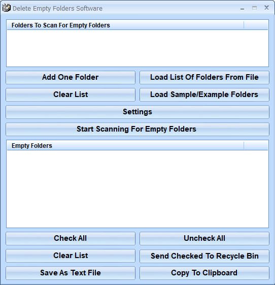 screenshot of delete-empty-folders-software