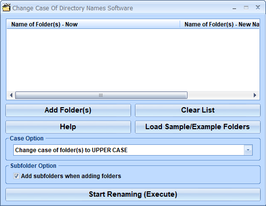 screenshot of change-case-of-directory-names-software