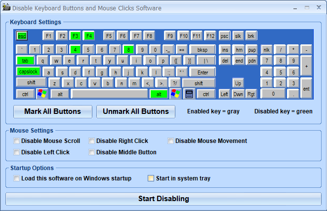 screenshot of disable-keyboard-buttons-and-mouse-clicks-software