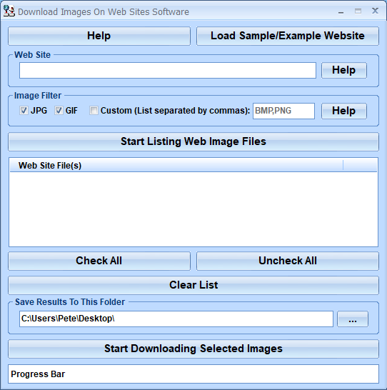 screenshot of download-images-on-web-sites-software