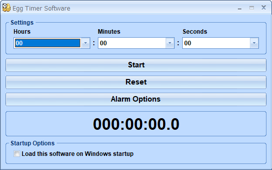 screenshot of egg-timer-software