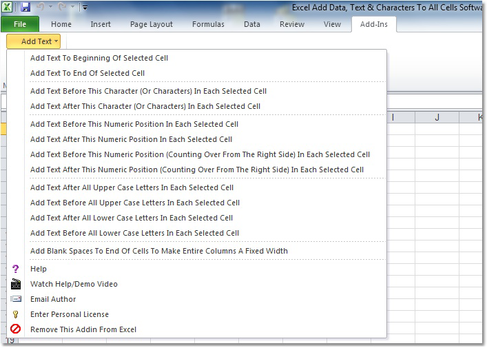 screenshot of excel-add-data,-text-and-characters-to-all-cells-software