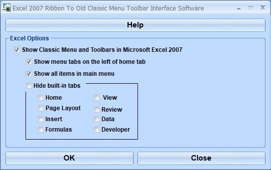 screenshot of excel-2007-ribbon-to-old-classic-menu-toolbar-interface-software