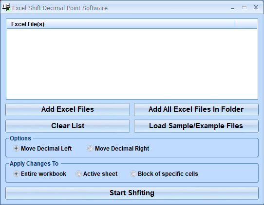 screenshot of excel-shift-decimal-point-software