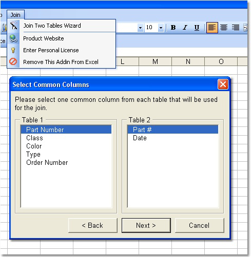 screenshot of excel-join-two-tables-software