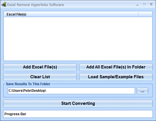 screenshot of excel-remove-hyperlinks-software
