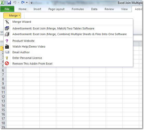 screenshot of excel-join-multiple-cells-into-one-software