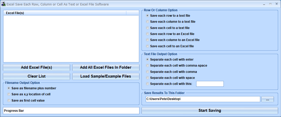 screenshot of excel-save-each-row,-column-or-cell-as-text-or-excel-file-software