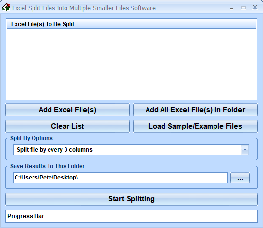 screenshot of excel-split-files-into-multiple-smaller-files-software