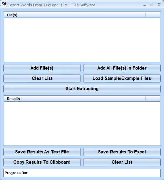 screenshot of extract-words-from-text-and-html-files-software